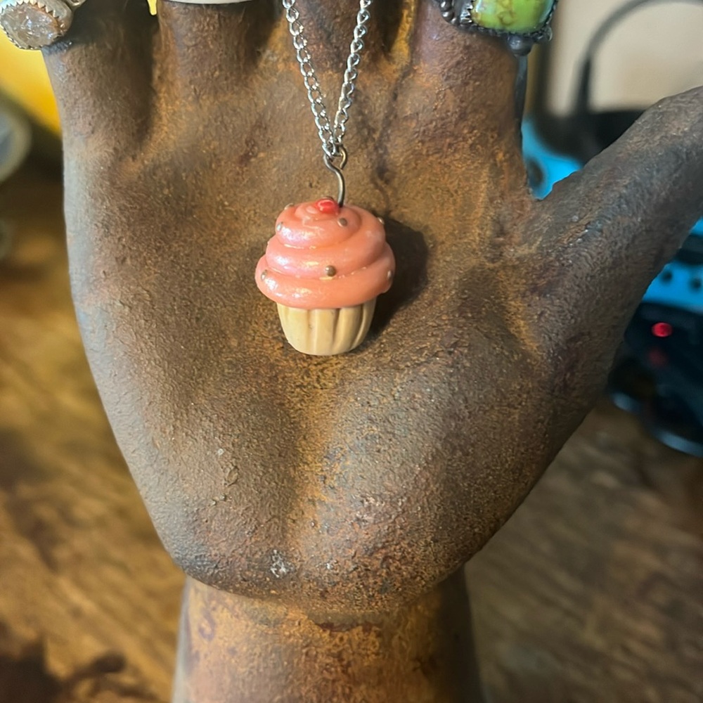 Whimsical cupcake necklace